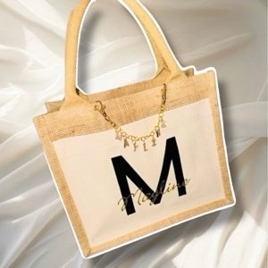 Sac jute avec poche